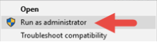 Run as Administrator