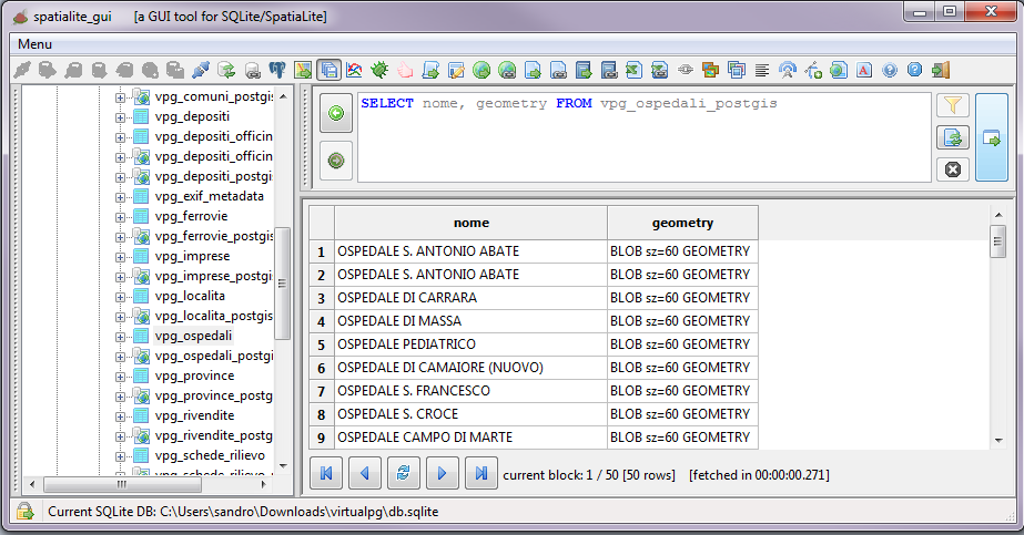 indirect postgis query