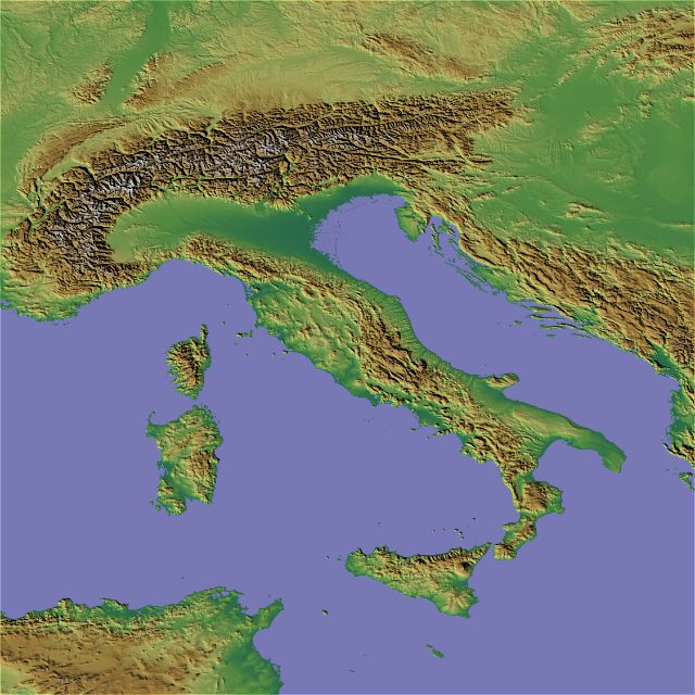 SRTM Italy