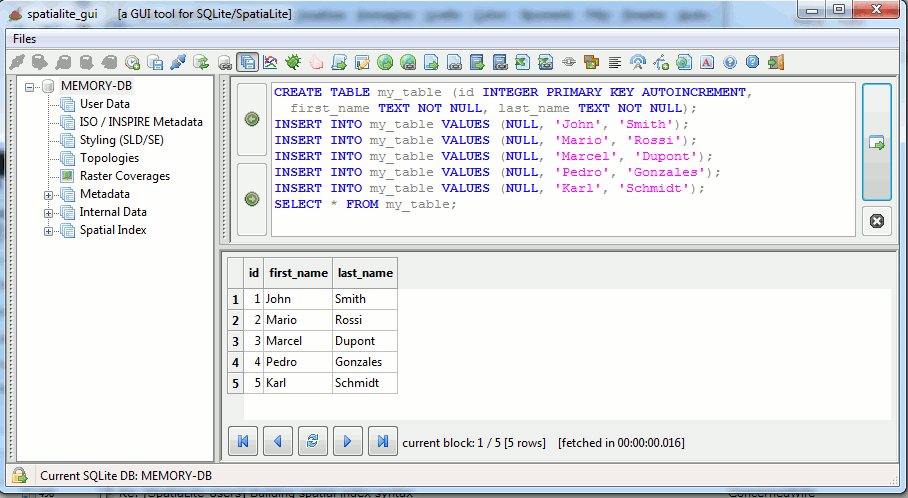 multiple SQL statements